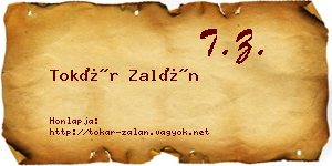Tokár Zalán névjegykártya